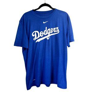 Nike Dodgers Blue Dri-Fit Mens T-Shirt Size XL